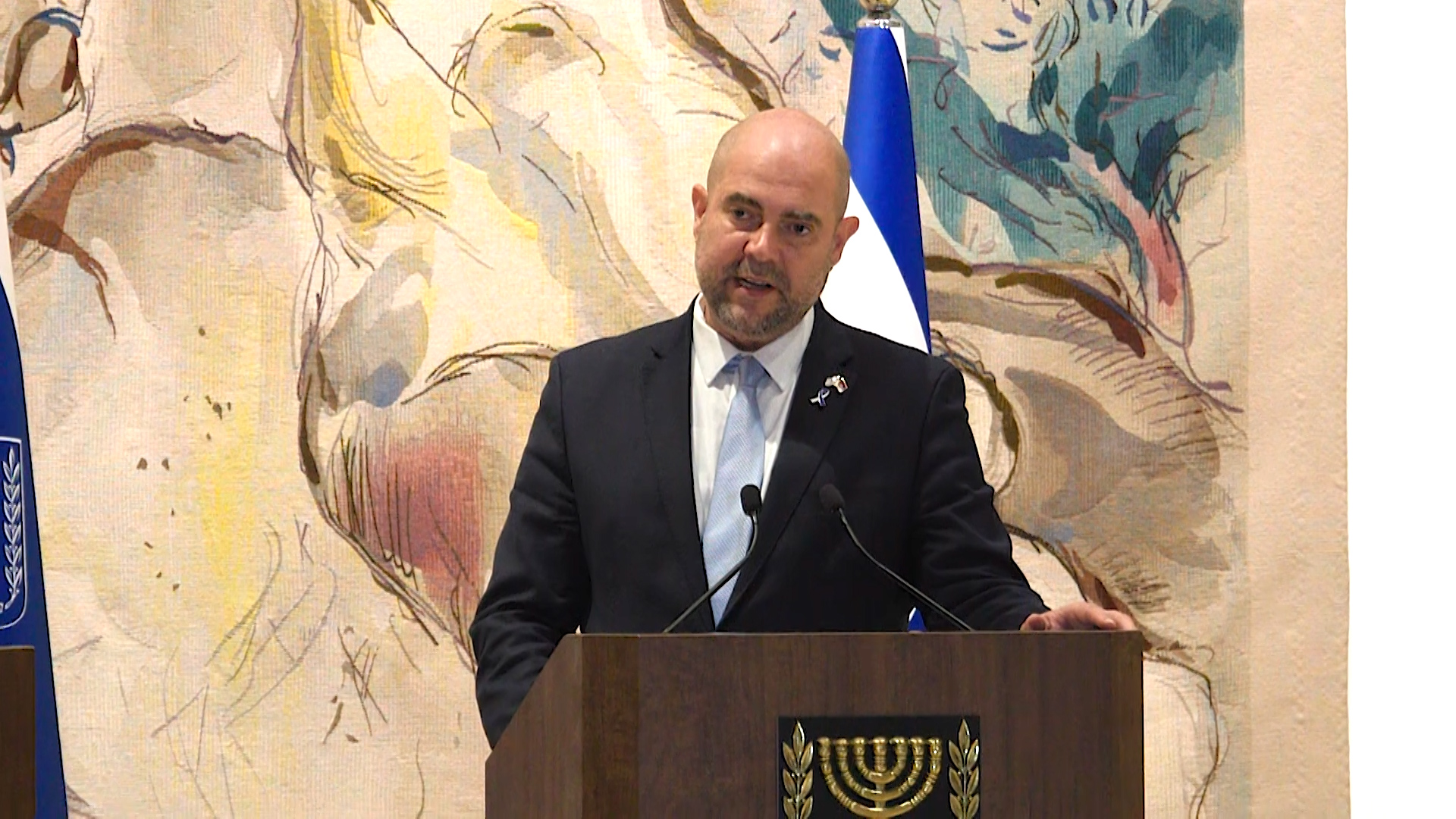 Izrael, Jerusalim, Amir Ohan predsedavajuci Kneseta, duboko sam zahvalan na Vasem prisustvu u Izraelu